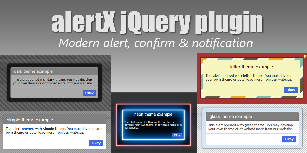 alertX jQuery plugin
