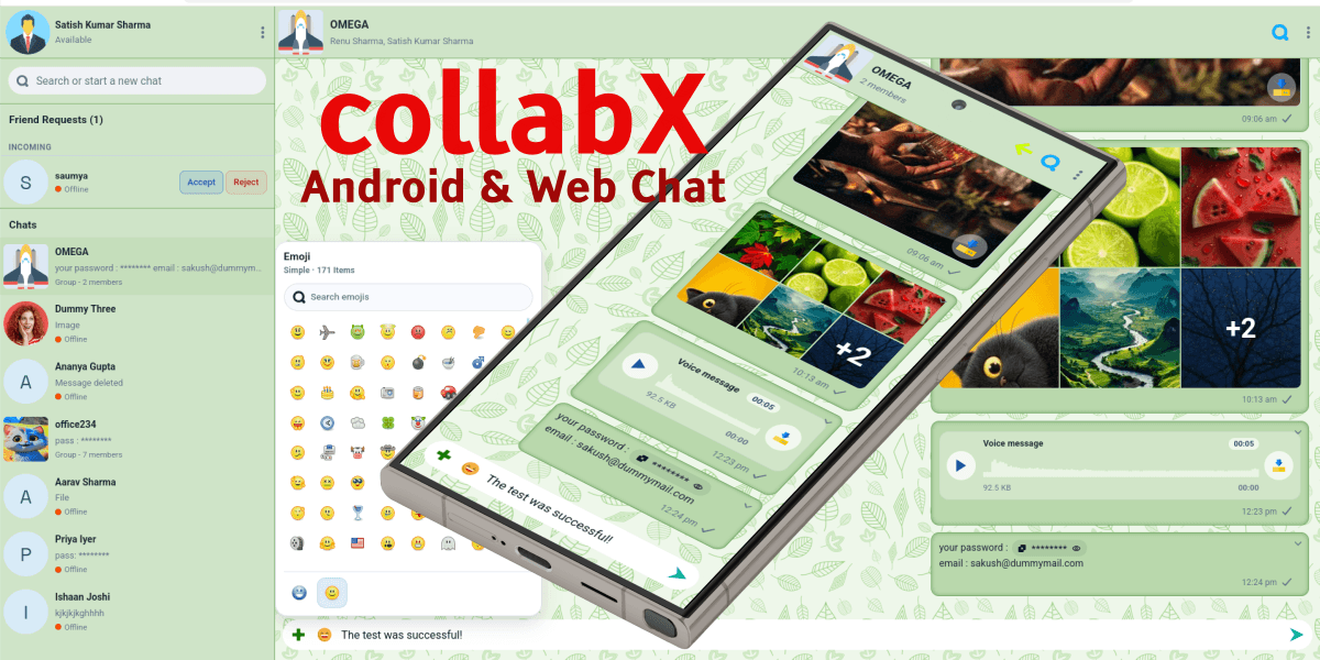 CollabX - Android and Web Messenger